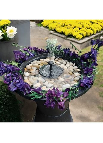 Садовий мініфонтан насос для ставка водойми на сонячній батареї з насадками 5 штук 16×16 см (480279-Prob) Unbranded (332880869)