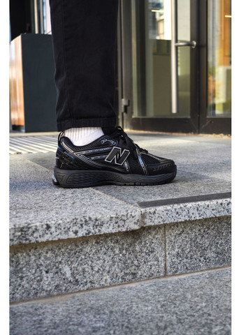 Черные демисезонные кроссовки мужские new balance black silver нью беланс No Brand