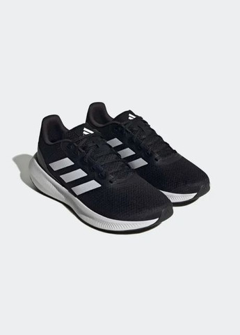 Черные всесезонные кроссовки runfalcon 3 core black cloud white core black adidas