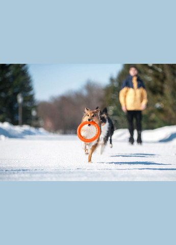 Кільце для апортування 30 д-28 см Жовтогаряче PitchDog (329994223)