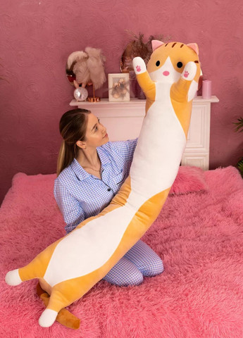 Большая мягкая игрушка Кот-батон 150 см плюшевая подушка обнимашка My Kigu (370145417)