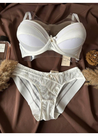 Білий жіноча нижня білизна бюстгальтер з трусиками сліп 8268 білий Weiyesi