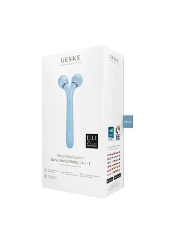 Электронный ультразвуковой ролик для лица Sonic Facial Roller 4 в 1, aquamarine GESKE (386485656)