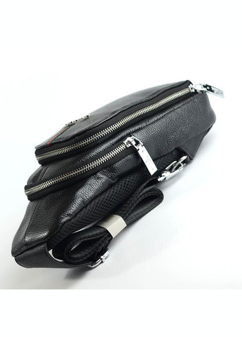 Кожаная мужская нагрудная молодежная сумка слинг на одно плечо No Brand (305833991)