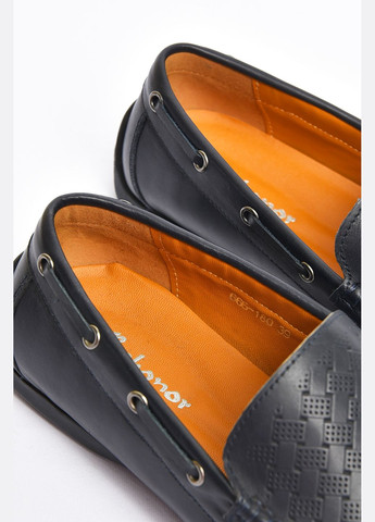 Синие кэжуал туфли мужские синего цвета Let's Shop без шнурков