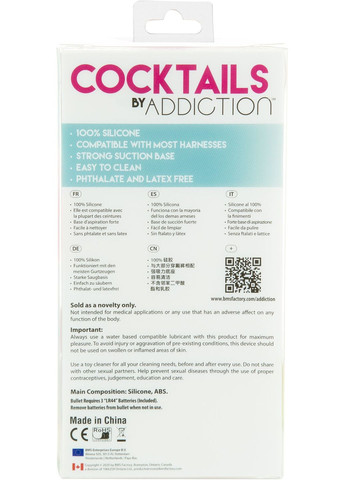 Фаллоимитатор на присоске Cocktails by – Mint Mojito ADDICTION (369946250)