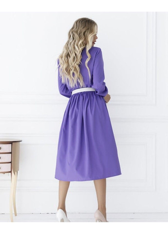 Фиолетовое деловое платье 12094 3xl темно-сиреневый ISSA PLUS