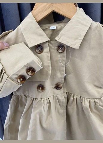 Плащ курточка для дівчаток Тренч BabyStyle на гудзиках демісезон (322869467)
