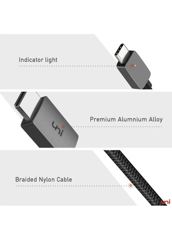 Кабель USB-С HDMI 1.8 м, 4K@60Hz, USB Type-C to HDMI UNI (351371810)