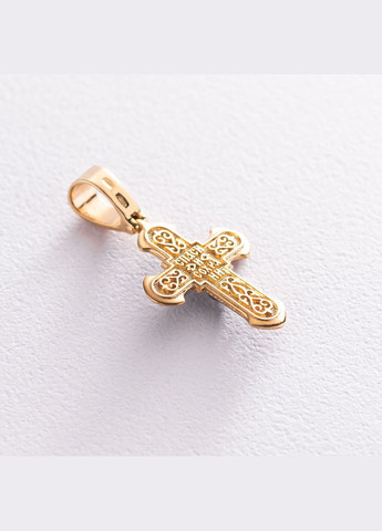 Срібний хрест Розп'яття. Спаси і збережи з позолотою 133073 Oniks (265404843)