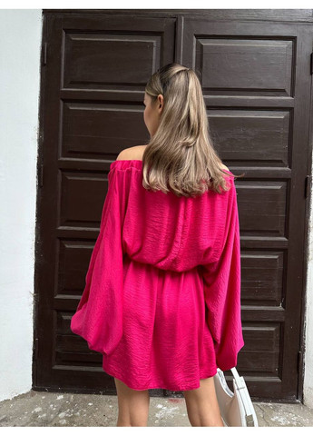 Малиновое повседневный платье - замеры в описании GD/GL Модний простір однотонное