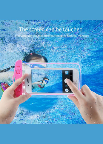 Водонепроницаемый чехол для фото и видео под водой до 6.5 дюймов Розовый (HbP050345) EasyWay (341533980)