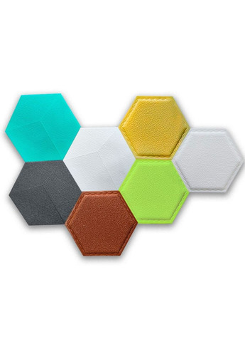 Декоративный самоклеящийся шестиугольник под кожу зеленый 200x230мм (1102) SW00000742 Sticker Wall (292564735)