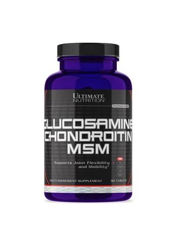 Препарат для суставов и связок Glucosamine Chondroitin MSM, 90 таблеток Ultimate Nutrition (293339766)