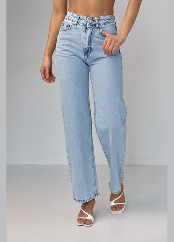 Женские прямые джинсы Straight - голубой Lurex - (293292964)