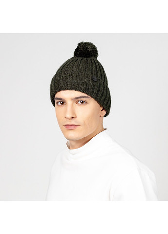 Шапка с помпоном мужская шерсть зеленая OSBORN 578-357 LuckyLOOK 578-357M (322792817)