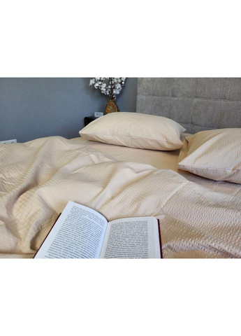 Постільна білизна Світлий беж GS109, ранфорс гофра (жатка) Полуторний розмір, наволочки 50/70 No Brand (364220115)