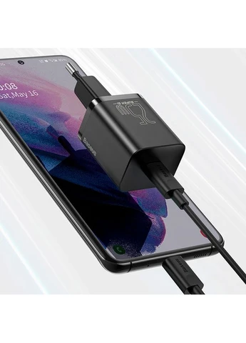 Зарядний пристрій CCSP020101 25W USB-C Black (CCSP020101) Baseus (327008267)