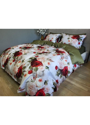 Постільна білизна з резинкою ROSE, сатин PREMIUM Сімейний розмір, наволочки 70/70 No Brand (364218877)