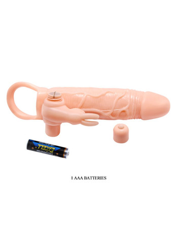 Насадка с вибрацией и клиторальным стимулятором-кроликом Pretty Love "Brave Man" LyBaile (307151767)