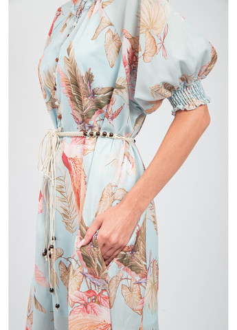 Блакитна кежуал сукня ZIMMERMANN з квітковим принтом