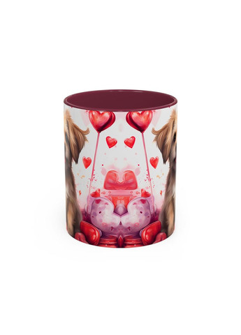 Керамическая чашка с дизайном "Песик с корзиной" No Brand (368671679)