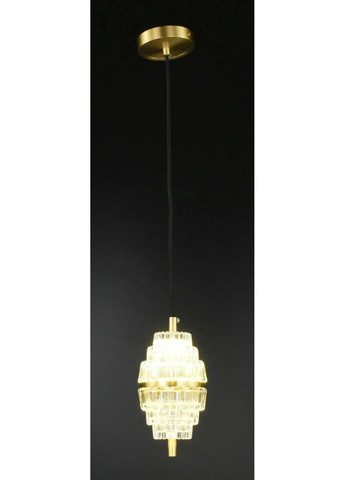 Люстра світлодіодна підвісна LED світильник для квартири на стелю ледве 26714 Латунь 30-200х11х11 см. Sunnysky (324396712)