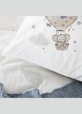 Дитячий набір у ліжечко для немовлят Elephant Sky mavi (5 предметів) Karaca Home (275863786)
