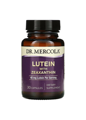 Натуральная добавка Lutein with Zeaxanthin, 30 капсул Dr. Mercola (293340645)
