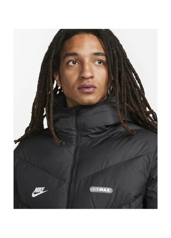 Черная мужской пуховик primaloft® sportswear storm-fit windrunner air max black fn0244-010 Nike