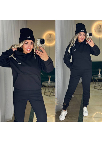 Костюм 1006/1 трійка,трьохнитка на флісі штани та кофта з капюшоном +шапка Україна (369152225)