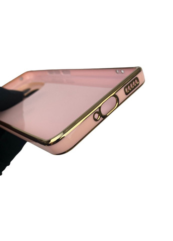 Чехол для Redmi Note 14 Pro Plus с кольцом MagSafe с золотой окантовкой редми нот 14 про плюс пудровый gs1 Xiaomi (366232578)