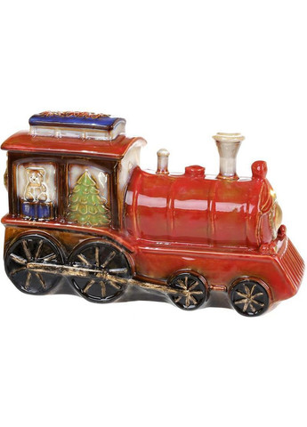 Декор новогодний «Паровозик Санты» 36х13х21см, керамика Bona (329896813)