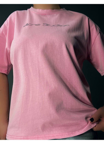 Футболка женская A-N 27039 вареная тай-дай оверсайз хлопок с надписью No Brand - (333559255)