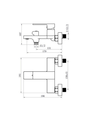 Змішувач для ванни Gemini (з душовим гарнітуром) QTGEM259CRW45683 Chrome/White Qtap (320772889)