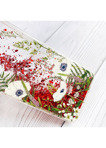 Чехол с плавающими блестками на Samsung Galaxy A24 (A245):: Цветы полевые (принт 363) Creative (360692803)