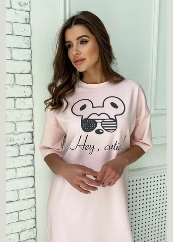 Розовое повседневный, кэжуал платье футляр Seventeen с рисунком