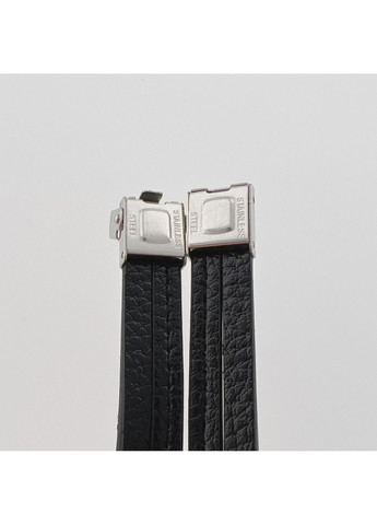 Браслет під гравіювання з медичної сталі на шкіряному ремішку 20.5см BH-003 No Brand (299486458)