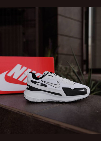 Черно-белые демисезонные кроссовки мужские nike nd No Brand Simple White Black