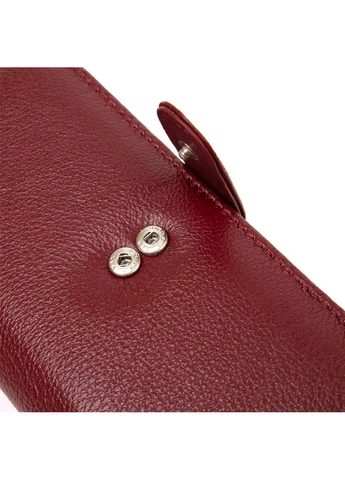 Сучасний гаманець для жінок Темно-червоний 19х10х3 см st leather (391298097)
