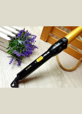 Професійна конусна плойка для завивання волосся із затискачем HR-713 Pro Чорна Rozia (306716711)