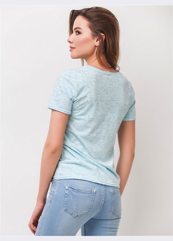 Футболка блакитного кольору меланжева Dressa - (301641658)
