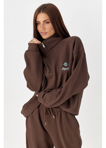 Спортивний теплий костюм з вільним світшотом та брюками - бордо колір Lurex (361056846)