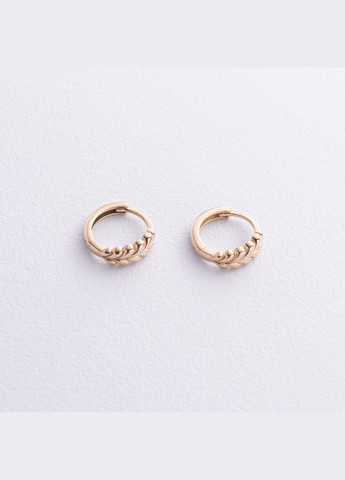 Серьги кольца Колосья в желтом золоте с09168 Oniks (300791253)