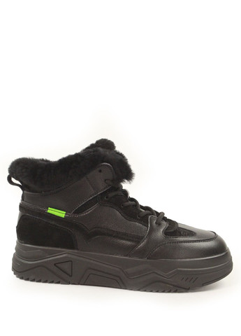 Черные зимние зимние кроссовки-полуботинки на меху It-Girl