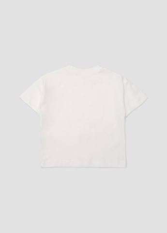 Молочна демісезонна футболка з коротким рукавом для дівчинки колір молочний cb-00273364 Yuki