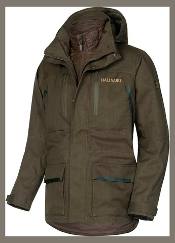 Темно-зеленая демисезонная куртка hallyard east village тёмно-зелёный No Brand