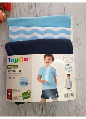 Комбинированный летний летний костюм для мальчика с шортами Lupilu