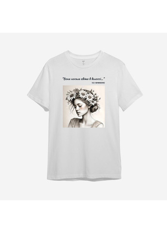 Футболка с принтом "Вона носила квiти в волоссi..." (1879431018-1) ТiШОТКА (363967764)