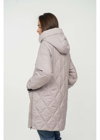 Бежева демісезонна куртка на флісі осіння Lora Duvetti